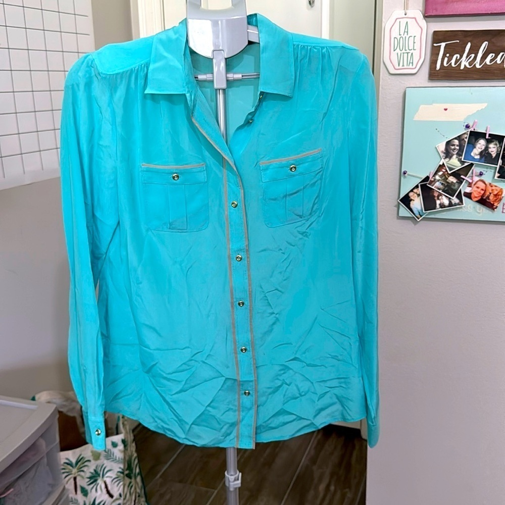 Banana Republic Heritage Silk Safari Blouse- Size S